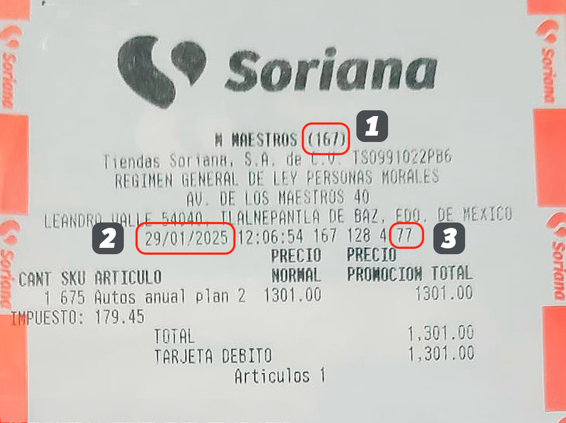 ticket de ejemplo